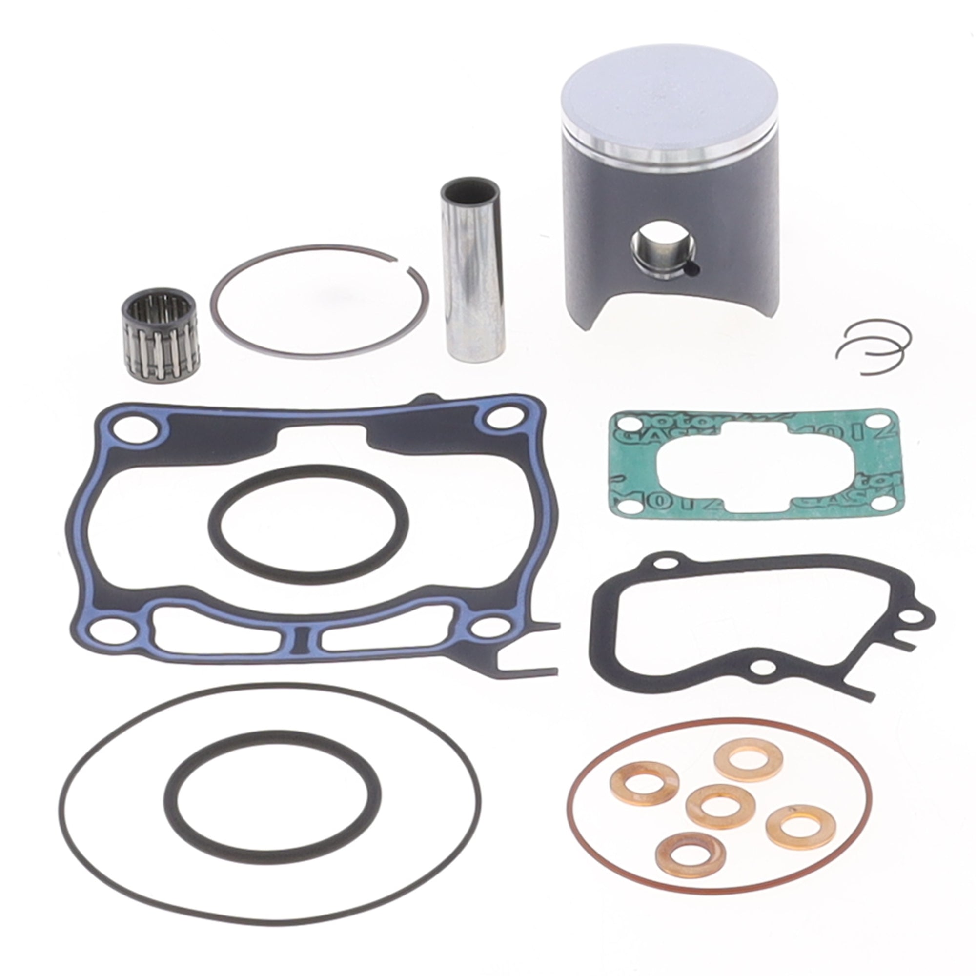 Top End Piston Kit: Cast 2-Stroke Piston Ø 53,96 mm + Top End Gasket Kit-0