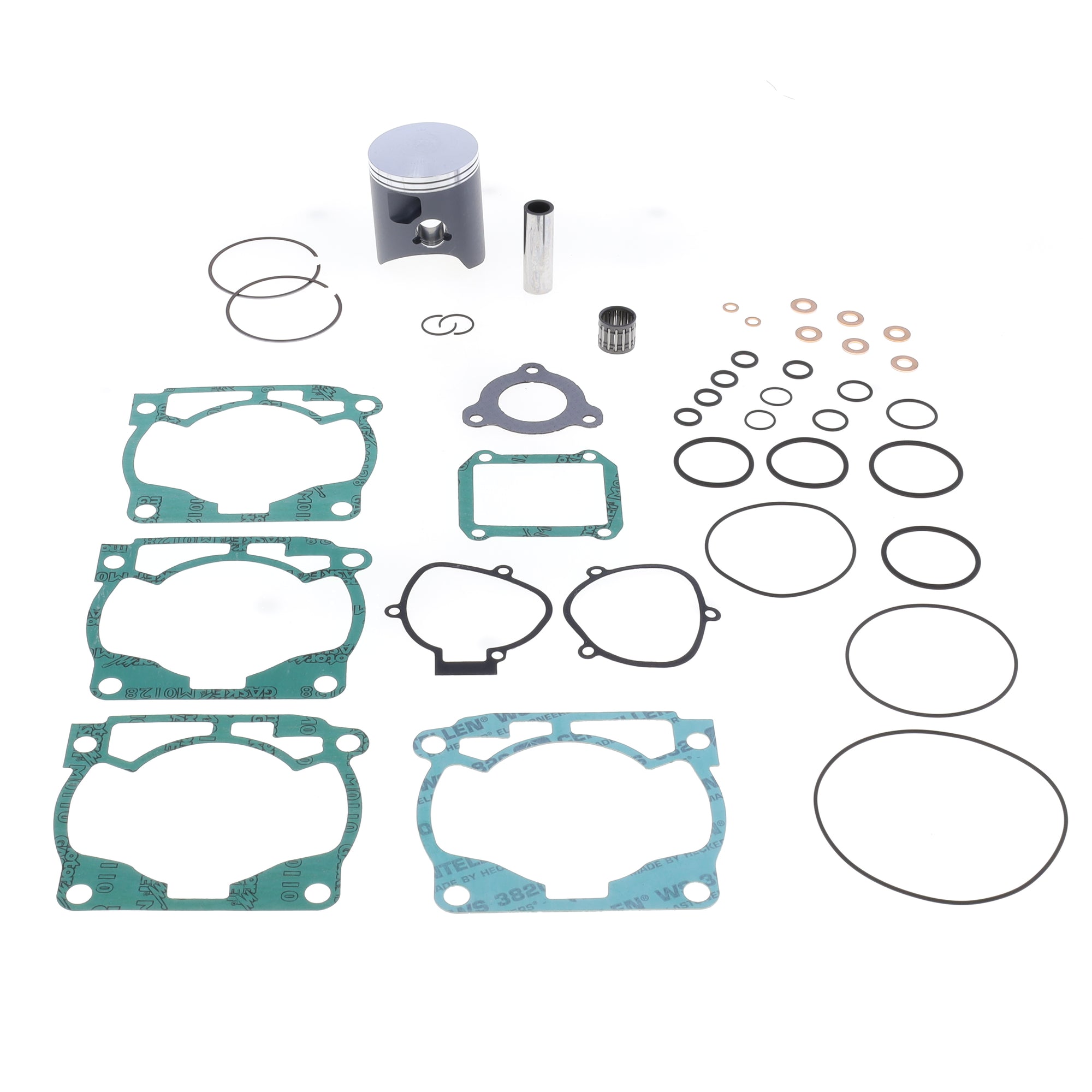 Top End Piston Kit: Cast 2-Stroke Piston Ø 66,37 mm + Top End Gasket Kit-0