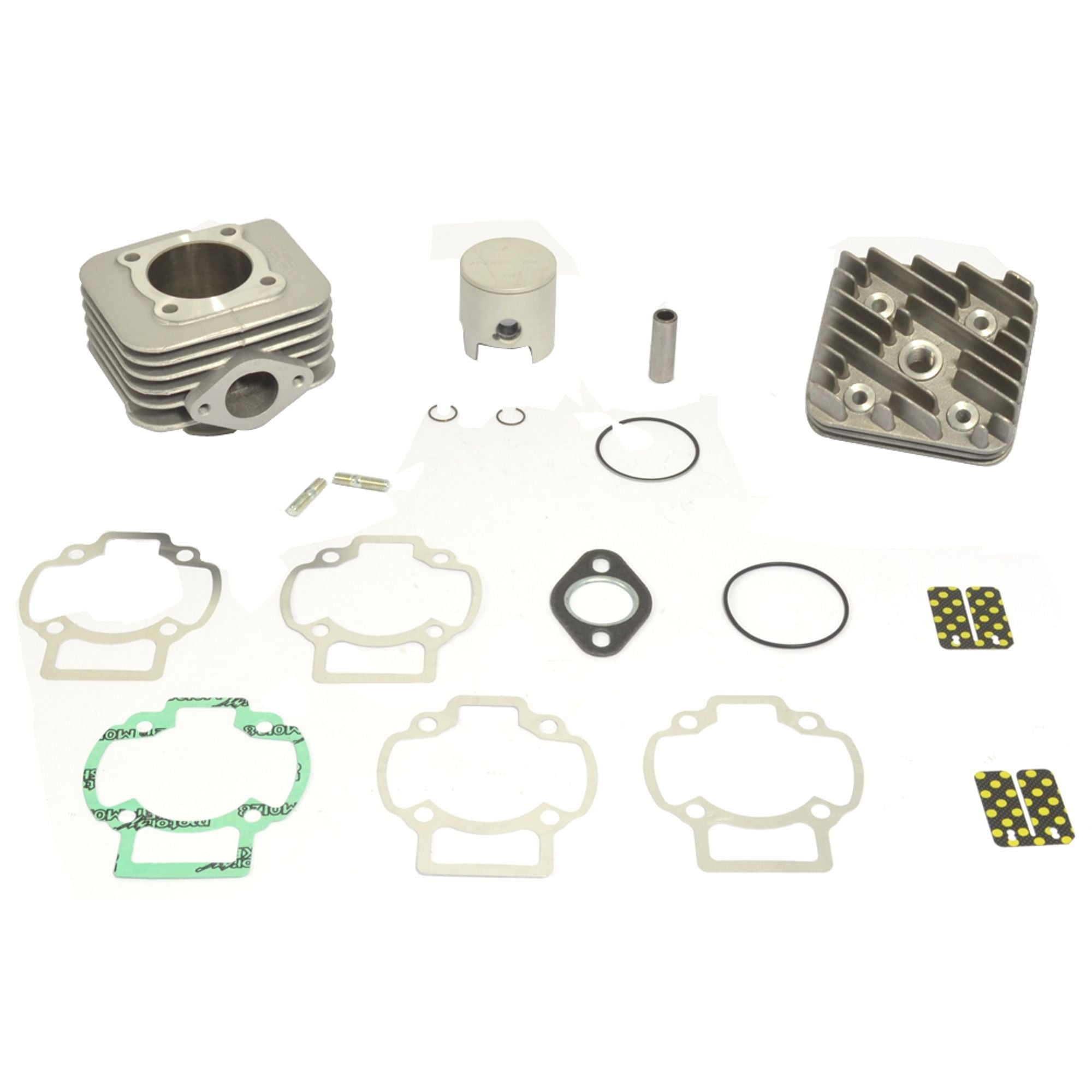 Big Bore Cylinder Kit With Head Ø 47,6 mm, 70 cc, Pin Ø 12 mm, Flat Head Piston-0