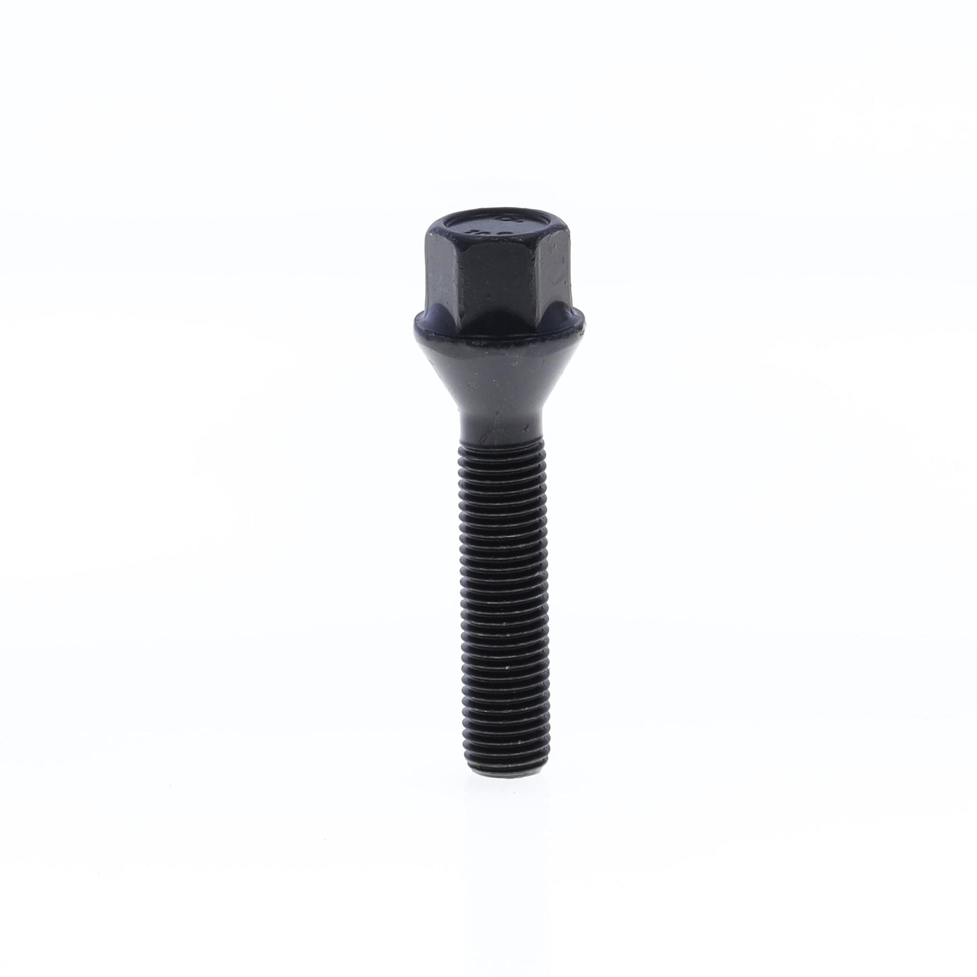 Cone Seat Lug Bolt for wheel spacers M12x1.5x50 SW17 with Black Galvanisation-0