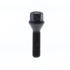 Cone Seat Lug Bolt for wheel spacers M12x1.5x40 SW17 with Black Galvanisation-0