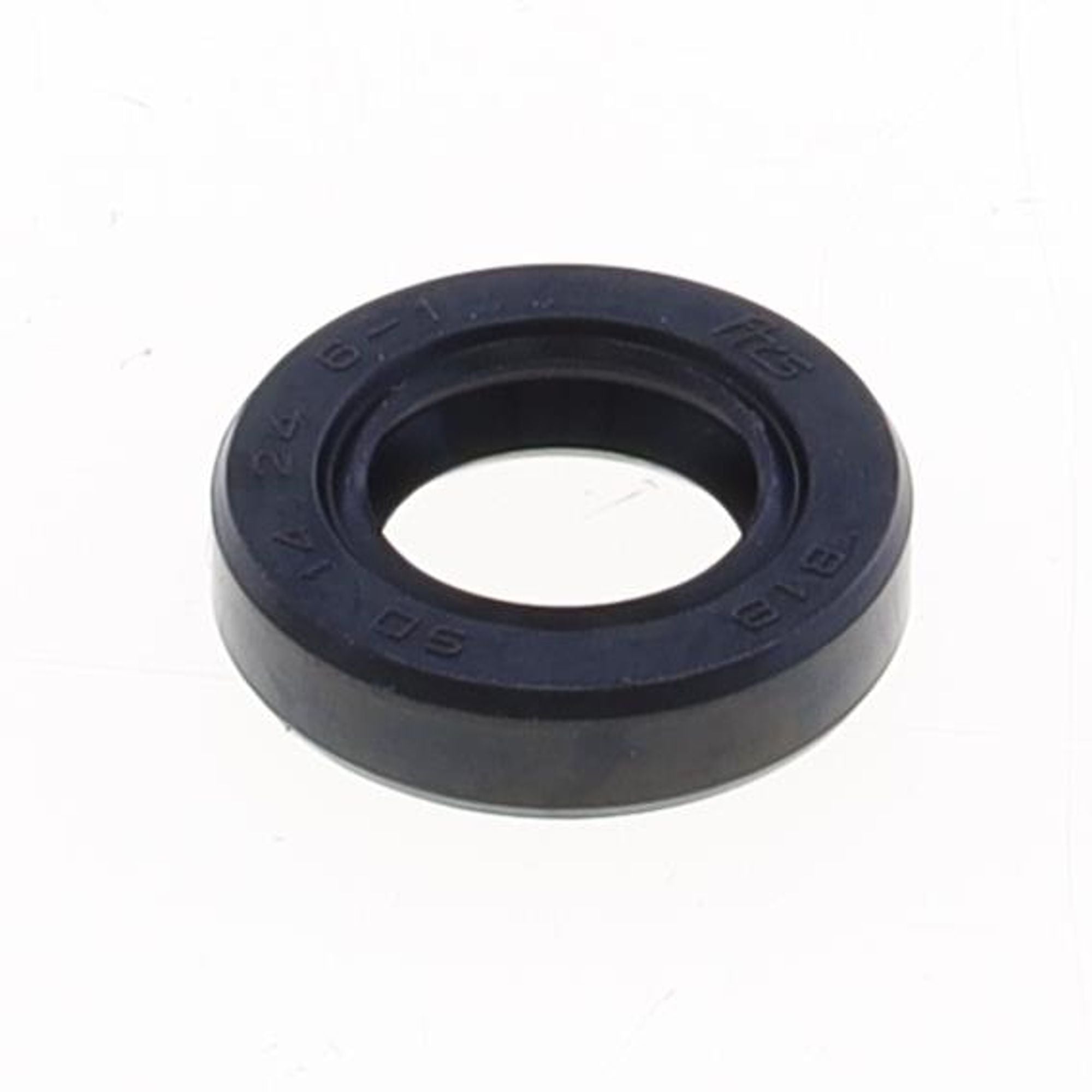 Oil Seal with Rubber Exterior 14x24x6 mm in NBR with one Seal-lip and one Dust Slip-0