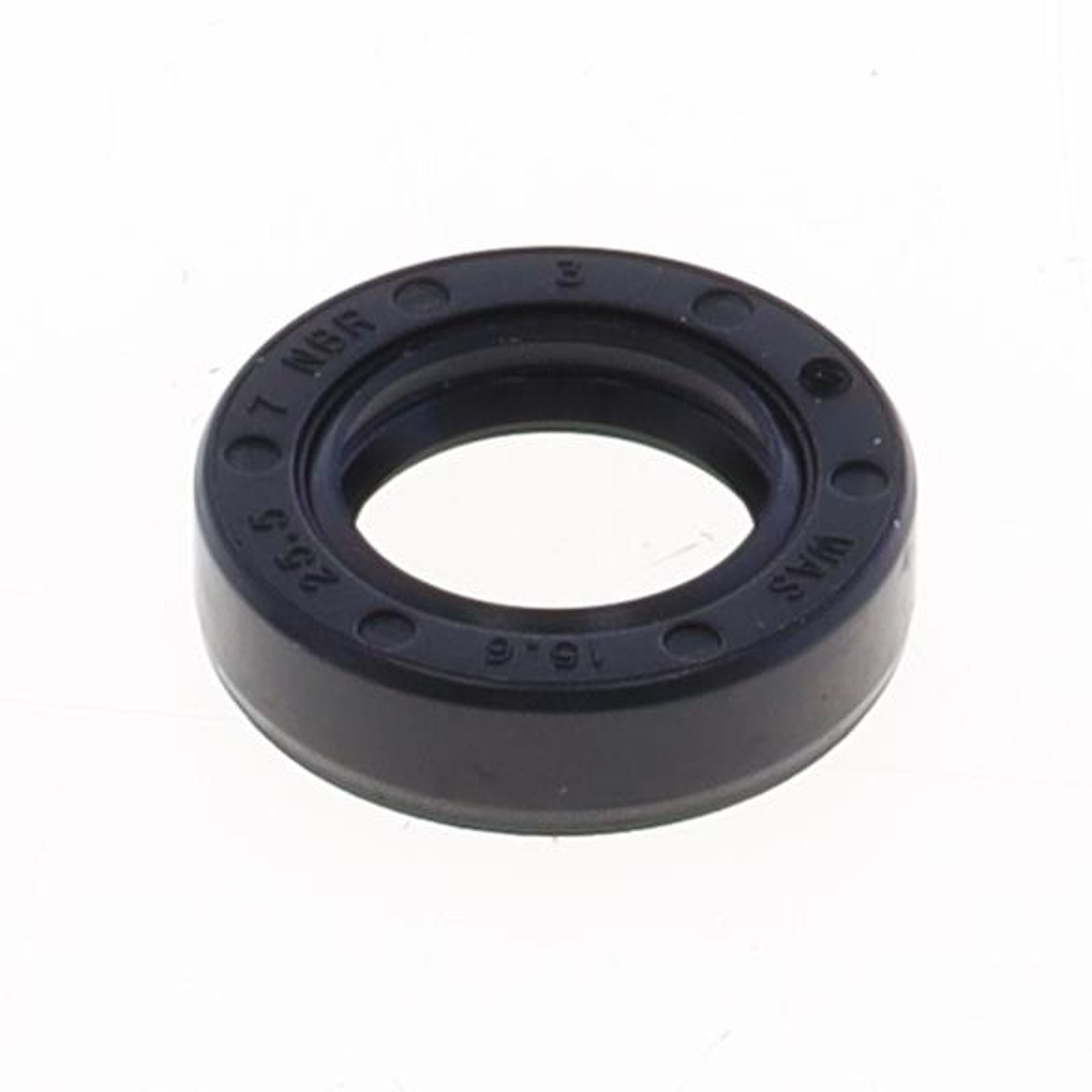 Oil Seal with Rubber Exterior 15,6x25,5x7 mm in NBR with one Seal-lip, one Dust Lip and Spring-0