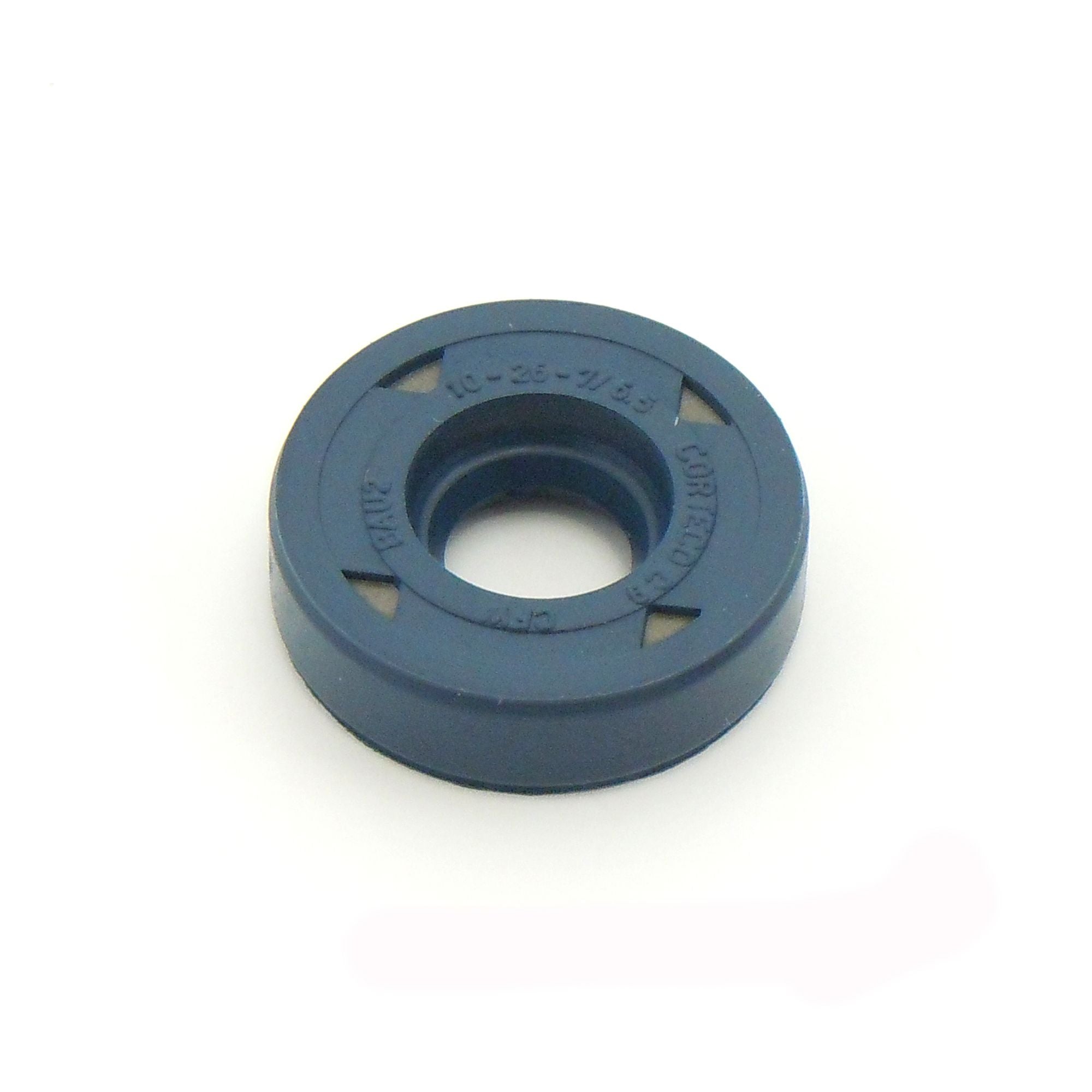 Oil Seal with Rubber Exterior 10x26x7 mm in NBR with one Seal-lip and Spring-0